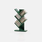 Bibliothèque verticale en bois noir en forme d'arbre