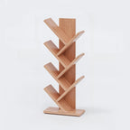 Bibliothèque verticale en bois noir en forme d'arbre