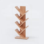 Bibliothèque verticale en bois noir en forme d'arbre