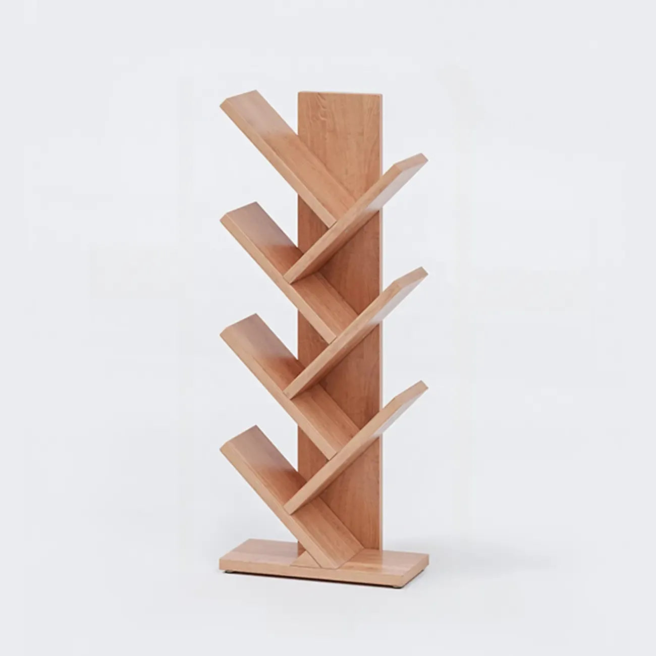 Bibliothèque verticale en bois noir en forme d'arbre