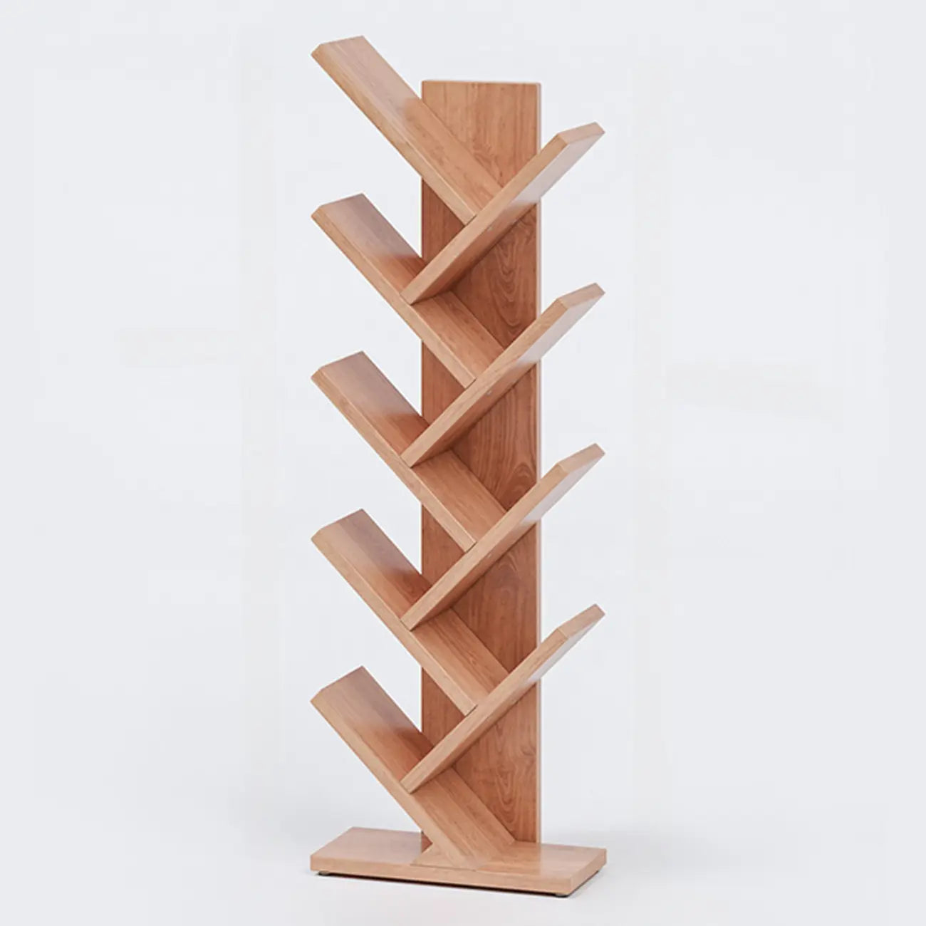 Bibliothèque verticale en bois noir en forme d'arbre