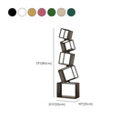 Libreria a cubo aperto geometrica in metallo nero, 73 pollici di altezza