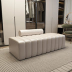 Banc d'entrée élégant en flanelle avec rangement