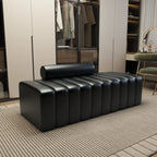 Banc d'entrée élégant en flanelle avec rangement