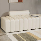 Banc d'entrée élégant en flanelle avec rangement