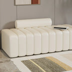 Banc d'entrée élégant en flanelle avec rangement