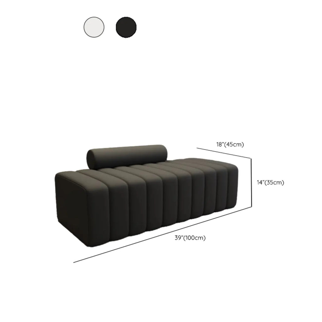 Banc d'entrée élégant en flanelle avec rangement