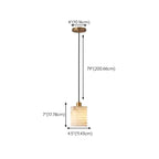 Suspension cylindrique moderne en pierre blanche