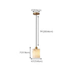 Suspension cylindrique moderne en pierre blanche