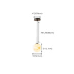 Suspension cylindrique moderne en pierre blanche