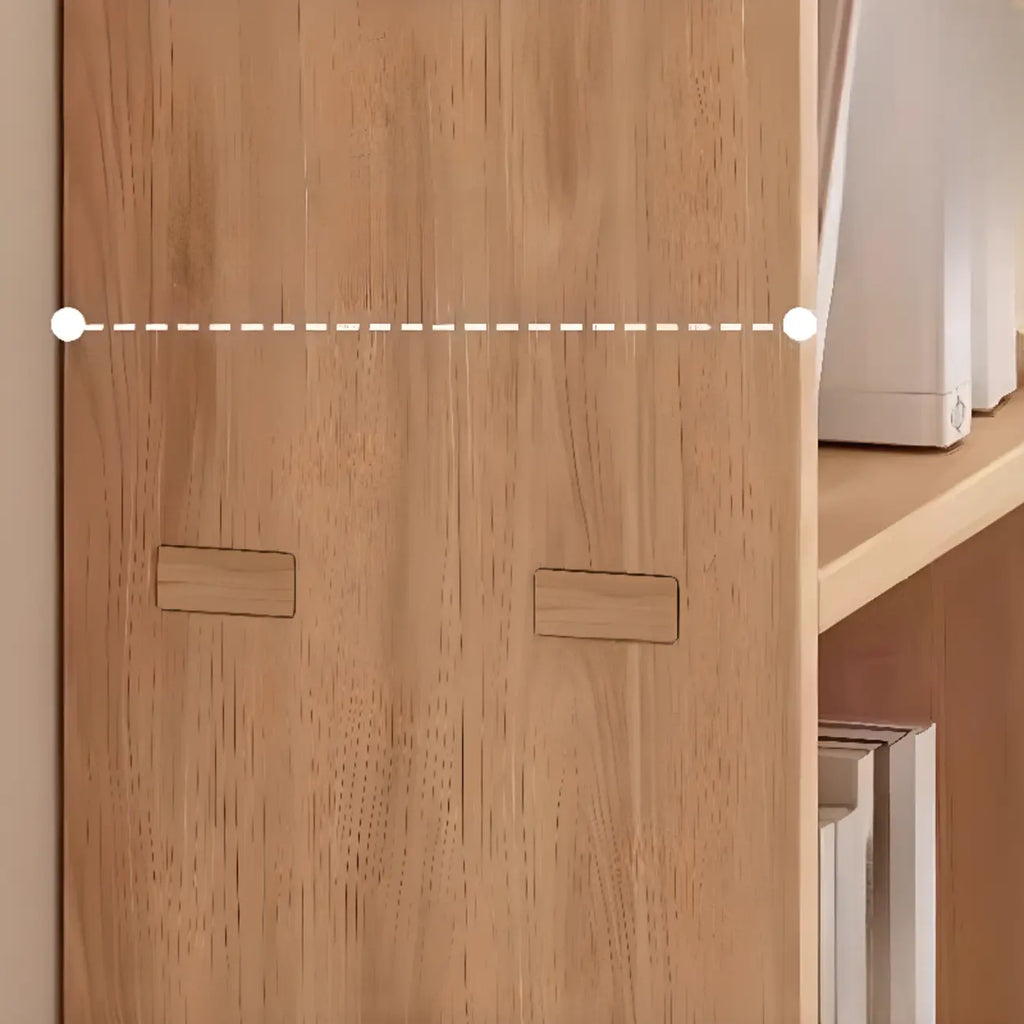 Étagère horizontale en bois naturel à 6 cubes