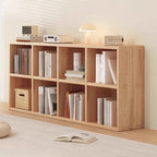 Étagère horizontale en bois naturel à 6 cubes