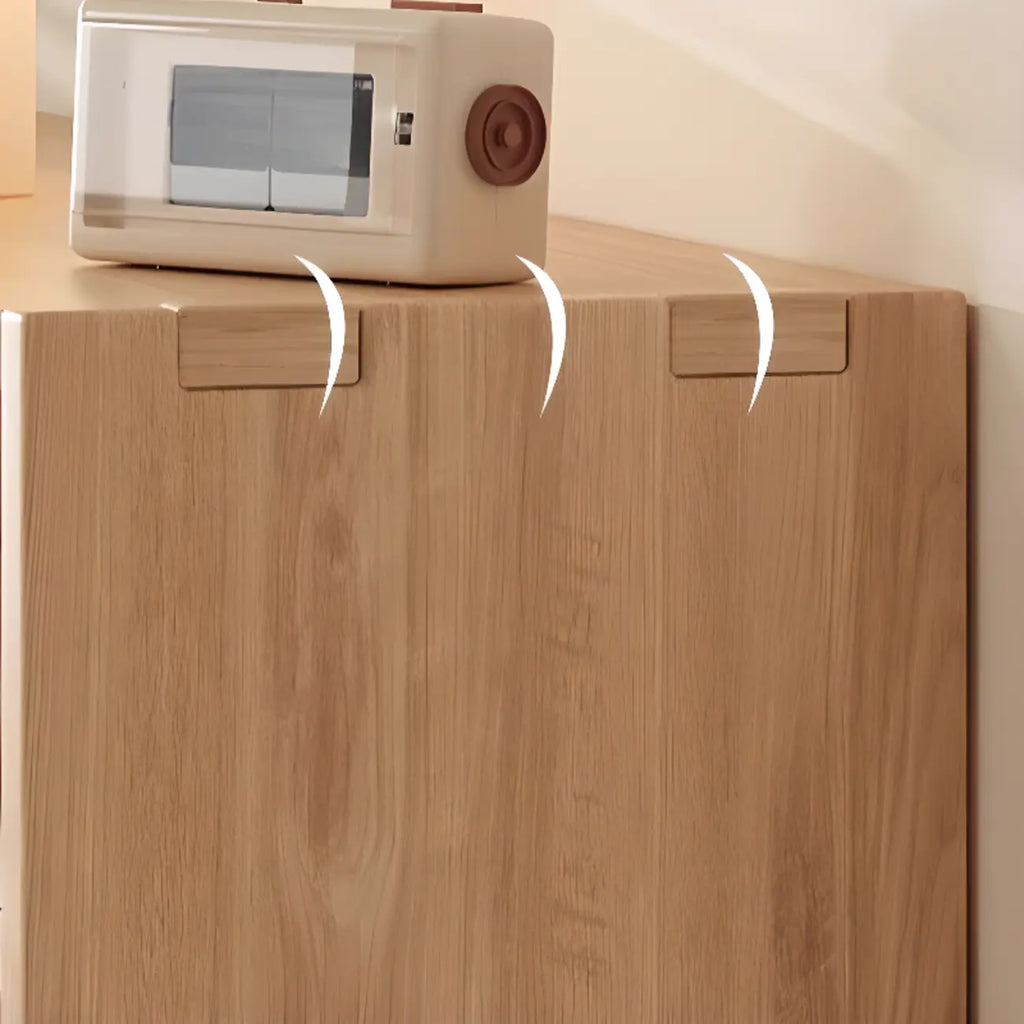 Étagère horizontale en bois naturel à 6 cubes
