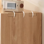Étagère horizontale en bois naturel à 6 cubes