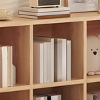 Étagère horizontale en bois naturel à 6 cubes