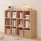 Étagère horizontale en bois naturel à 6 cubes