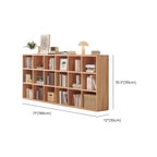 Étagère horizontale en bois naturel à 6 cubes