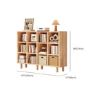 Étagère horizontale en bois naturel à 6 cubes