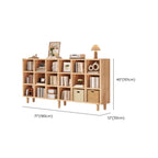 Étagère horizontale en bois naturel à 6 cubes
