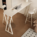 Tables de bar modernes à double piétement en métal et ardoise
