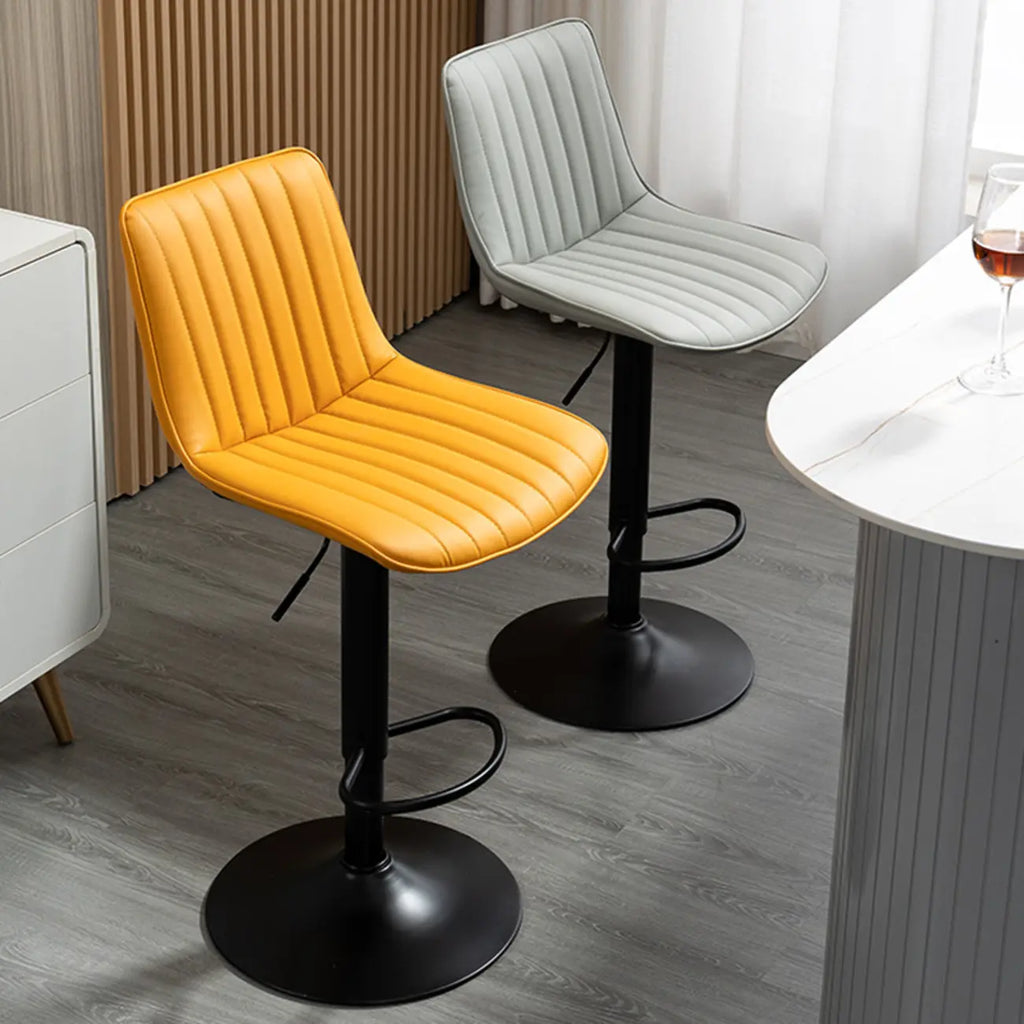 Tabourets de bar pivotants modernes en cuir, réglables en hauteur