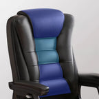 Fauteuil de bureau inclinable en acier et cuir luxueux