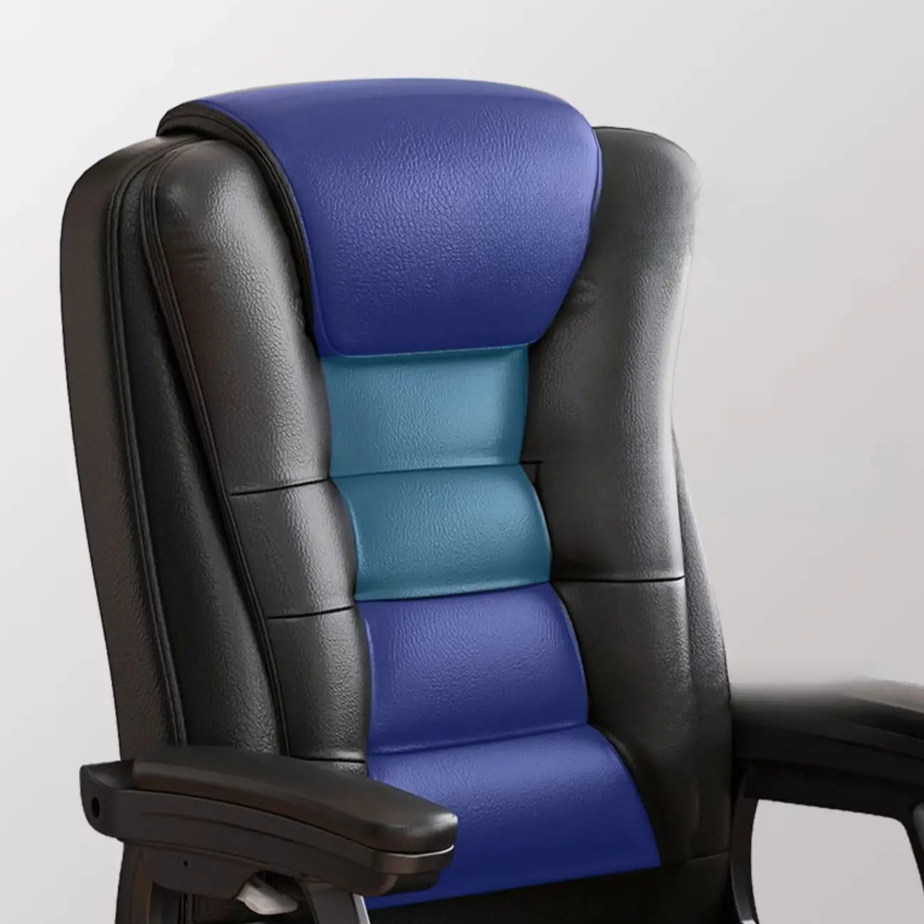 Fauteuil de bureau inclinable en acier et cuir luxueux