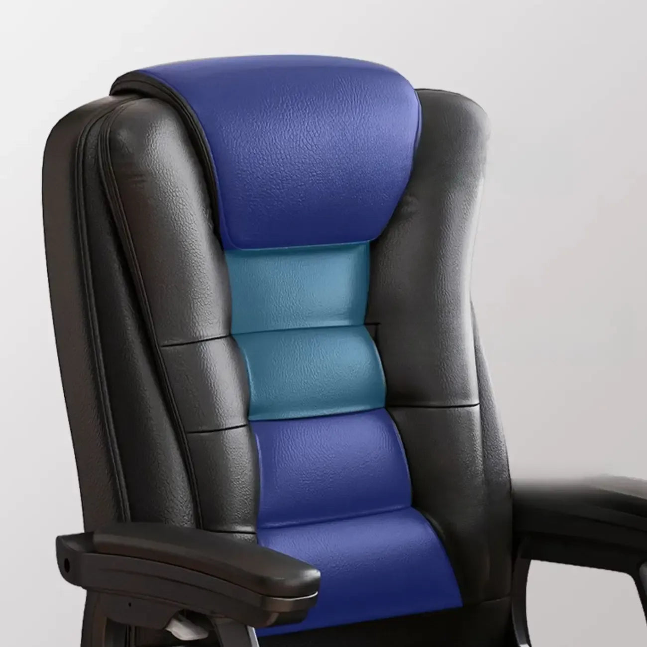 Fauteuil de bureau inclinable en acier et cuir luxueux