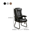 Fauteuil de bureau inclinable en acier et cuir luxueux