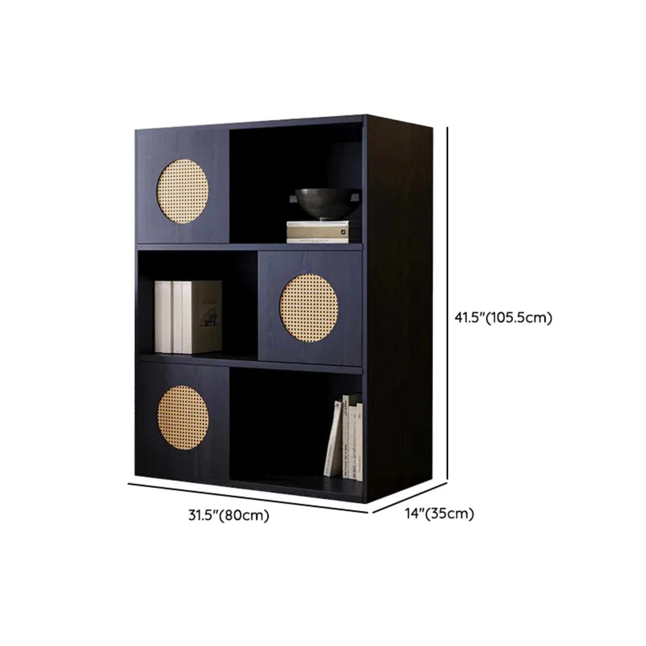 Libreria modulare a cubo in legno orientale 63L x 14W
