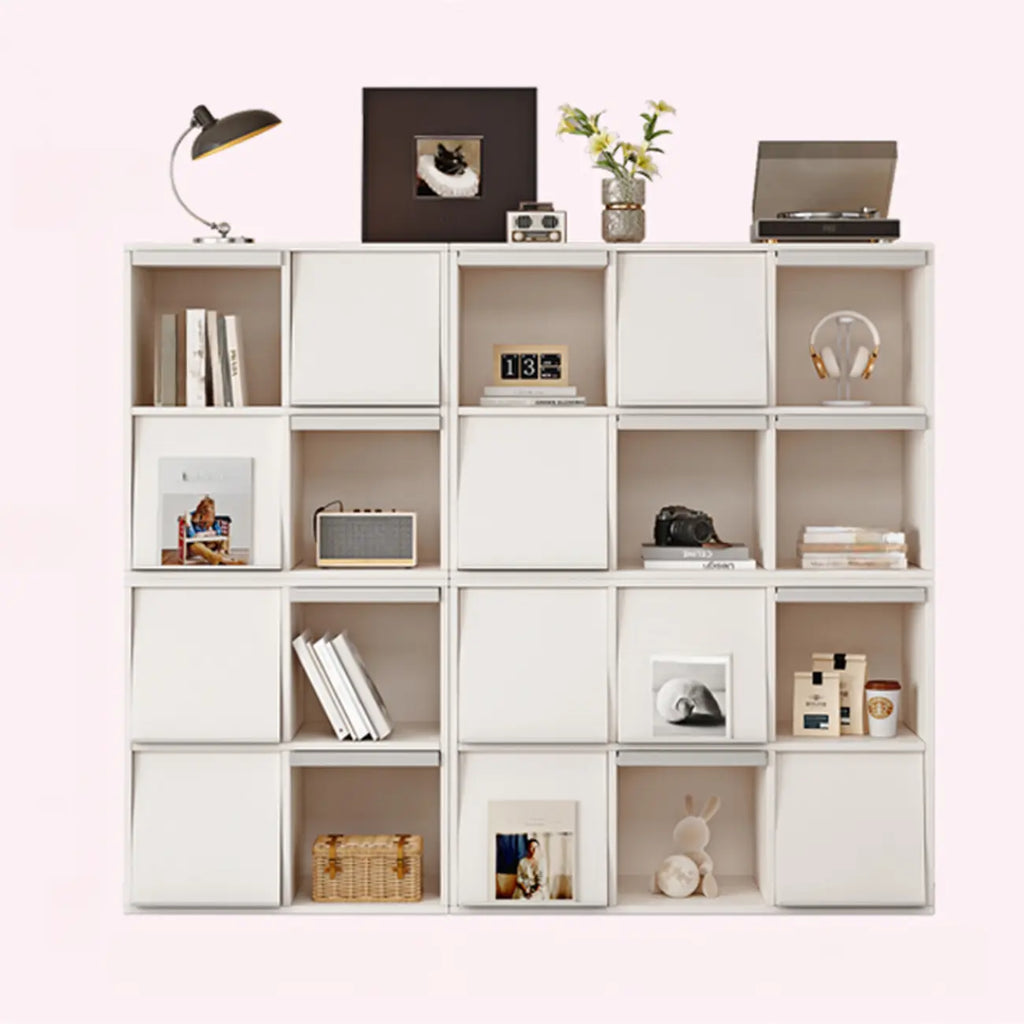 Étagère de rangement modulaire moderne en bois noir cubique