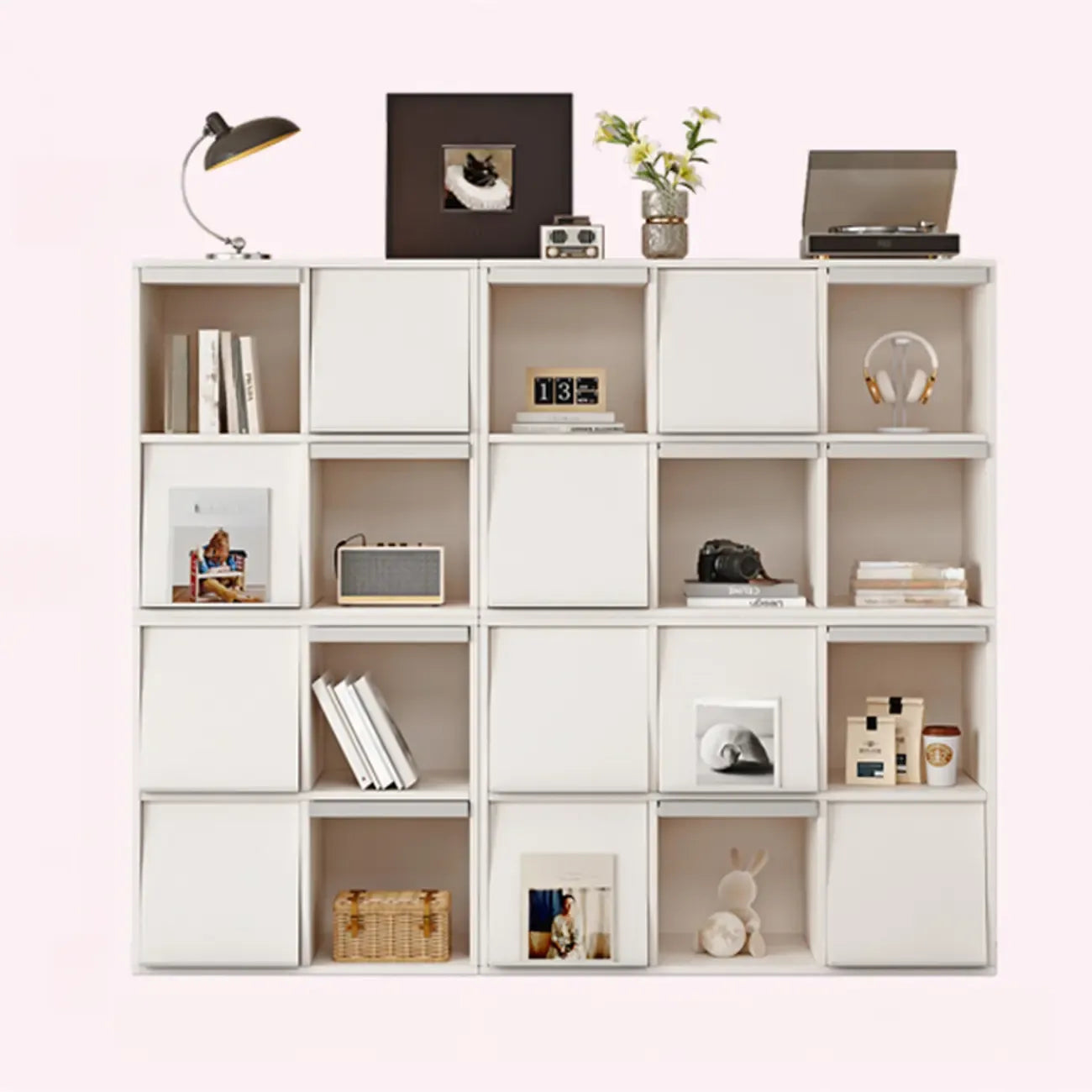 Étagère de rangement modulaire moderne en bois noir cubique