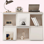 Étagère de rangement modulaire moderne en bois noir cubique