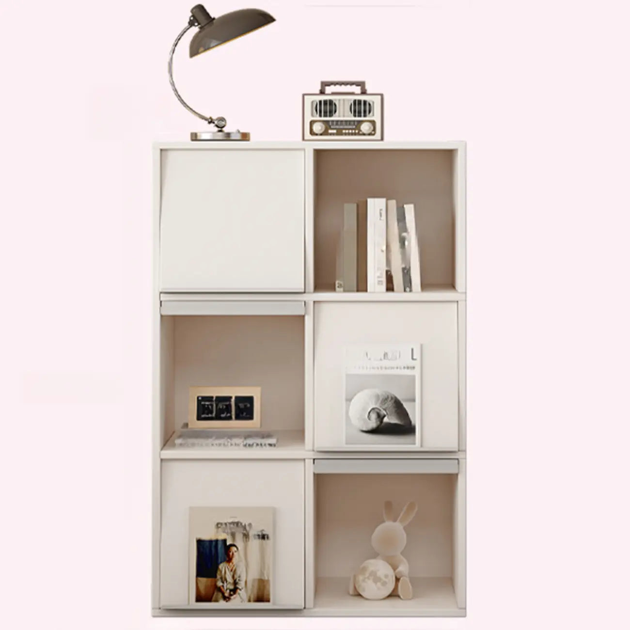 Étagère de rangement modulaire moderne en bois noir cubique