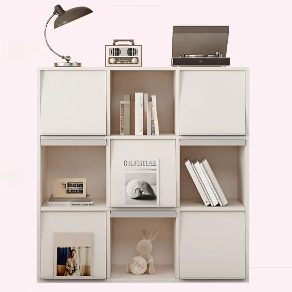 Étagère de rangement modulaire moderne en bois noir cubique