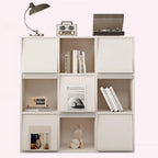 Étagère de rangement modulaire moderne en bois noir cubique