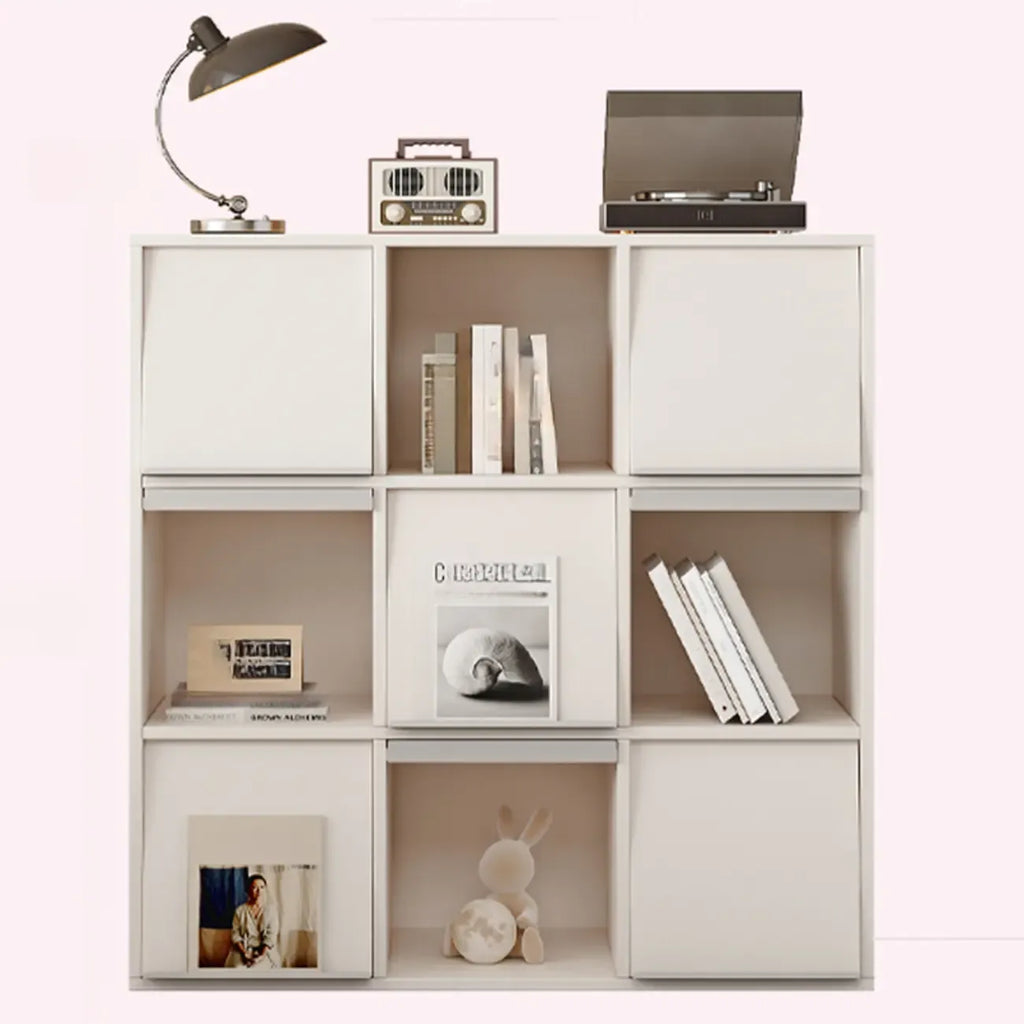 Étagère de rangement modulaire moderne en bois noir cubique