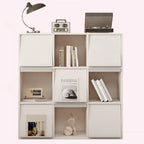 Étagère de rangement modulaire moderne en bois noir cubique