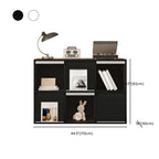 Étagère de rangement modulaire moderne en bois noir cubique