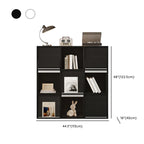Étagère de rangement modulaire moderne en bois noir cubique