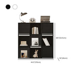 Étagère de rangement modulaire moderne en bois noir cubique