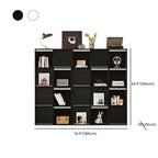 Étagère de rangement modulaire moderne en bois noir cubique