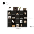 Étagère de rangement modulaire moderne en bois noir cubique