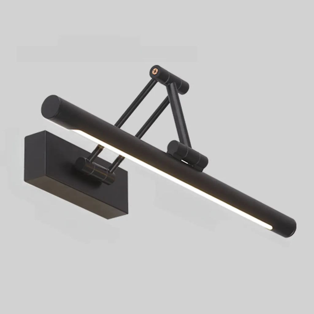Lampade da Parete per Specchio a LED a Cilindro Orientabile in Metallo Nero