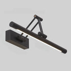 Lampade da Parete per Specchio a LED a Cilindro Orientabile in Metallo Nero