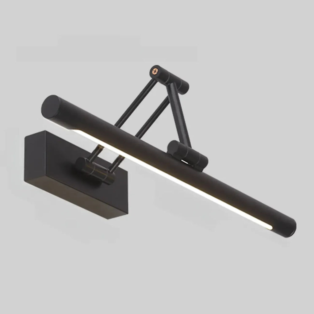 Lampade da Parete per Specchio a LED a Cilindro Orientabile in Metallo Nero