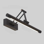 Lampade da Parete per Specchio a LED a Cilindro Orientabile in Metallo Nero