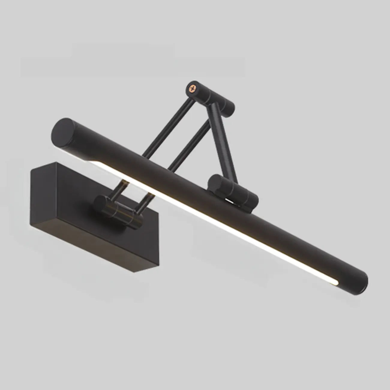 Lampade da Parete per Specchio a LED a Cilindro Orientabile in Metallo Nero