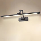 Lampade da Parete per Specchio a LED a Cilindro Orientabile in Metallo Nero