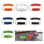 Tabouret de bar ergonomique réglable en cuir chromé moderne